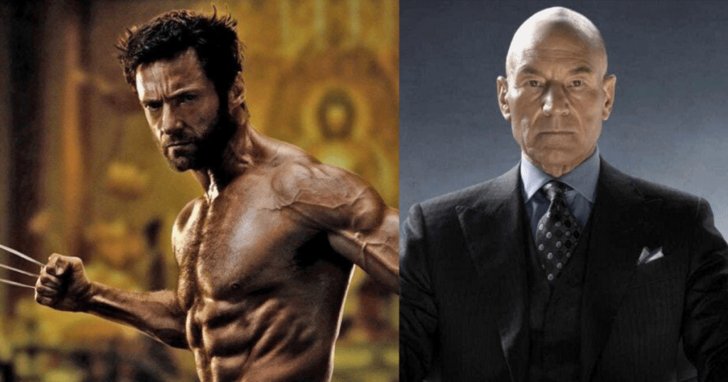 Hugh Jackman and Patrick Stewart
