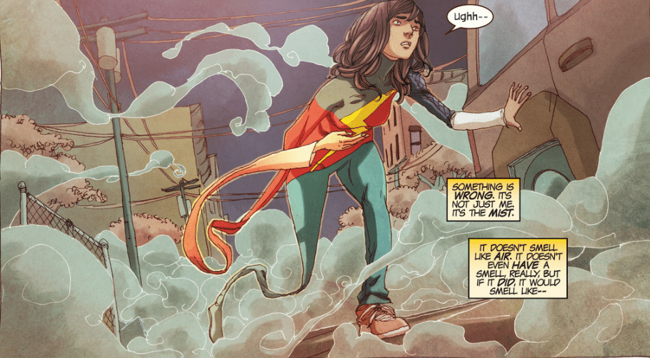 Kamala Khan trying to figure out her new superpowers in Ms Marvel vol. 3 issue #2