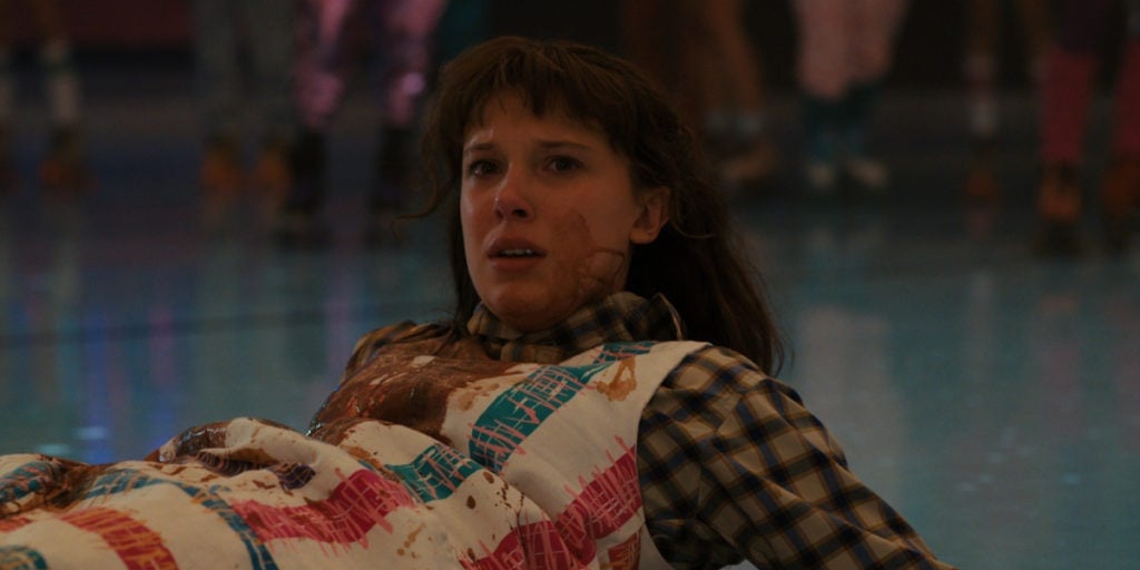 Millie Bobby Brown as Eleven in STRANGER THINGS. (Netflix)