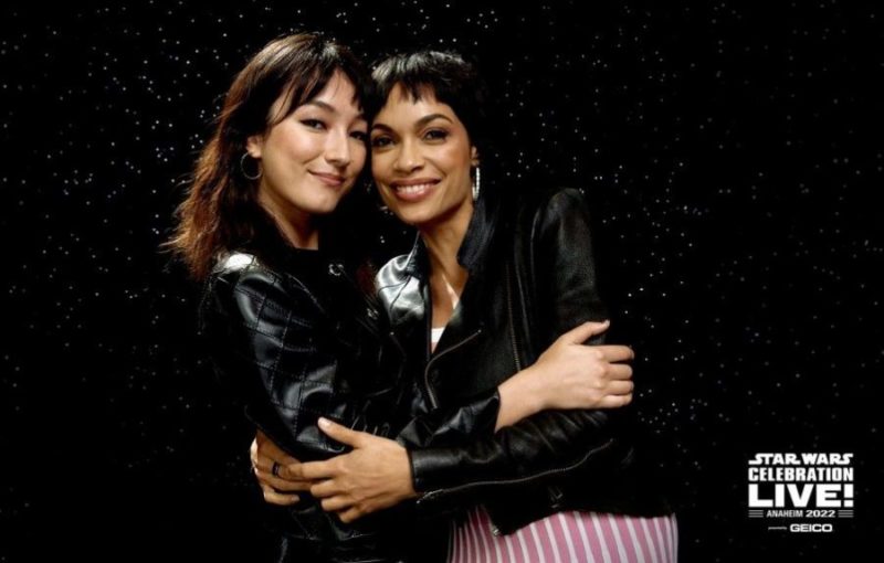 Natasha Liu Bordizzo and Rosario Dawson at Celebration