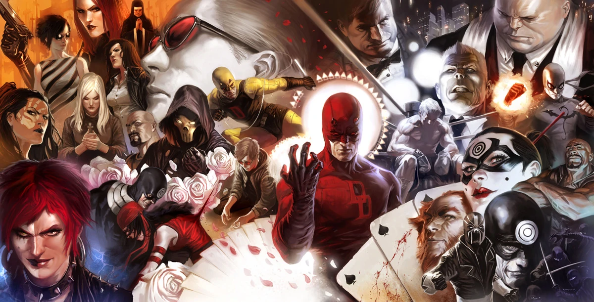 Daredevil comics characters ensemble