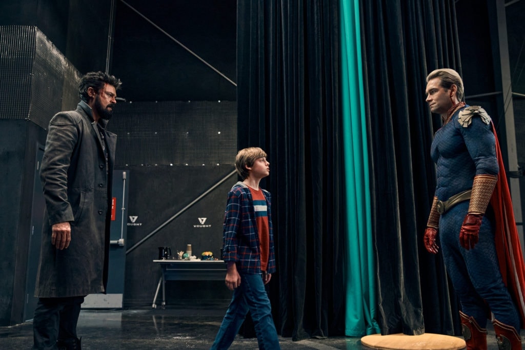 Billy Butcher, Ryan, and Homelander in The Boys