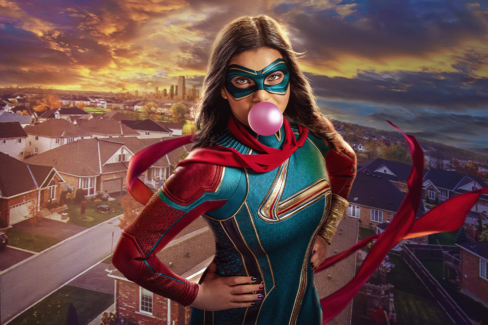 Iman Vellani as Ms. Marvel/Kamala Khan in Ms. Marvel.