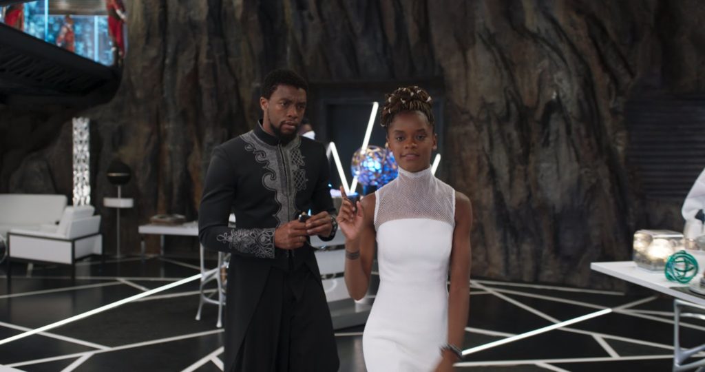  T'Challa and Shuri in her lab in Black Panther