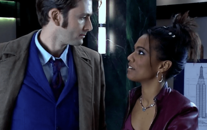 Doctor (David Tennant) and Martha (Freema Agyeman)