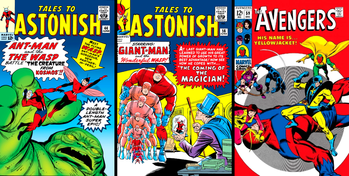 ant-man-and-the-wasp-comics-covers-1960s-tales-astonish-avengers-giant-yellowjacket